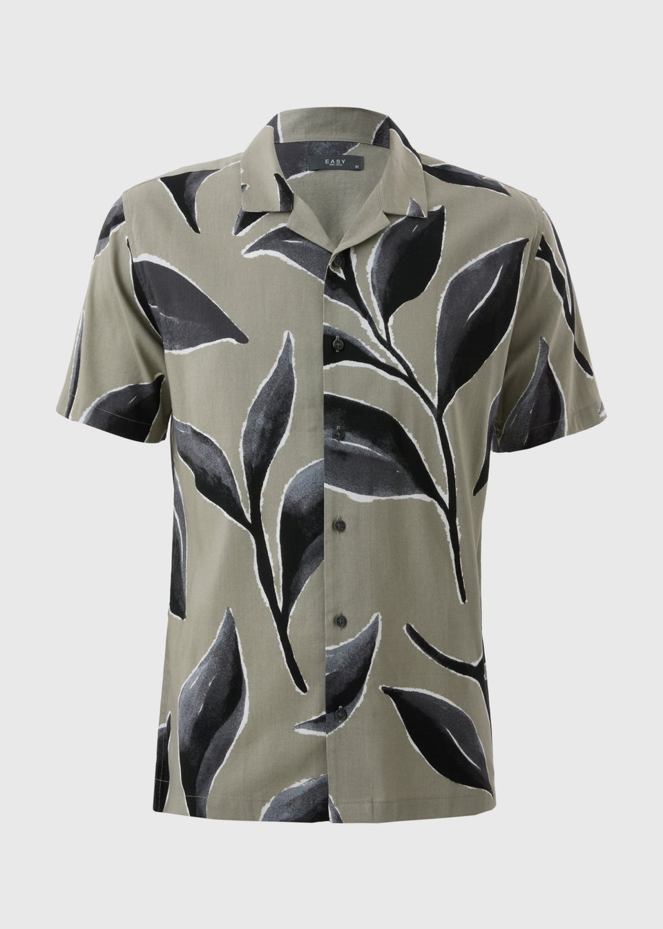 Sage Green Smart Leaf Pritned Shirt