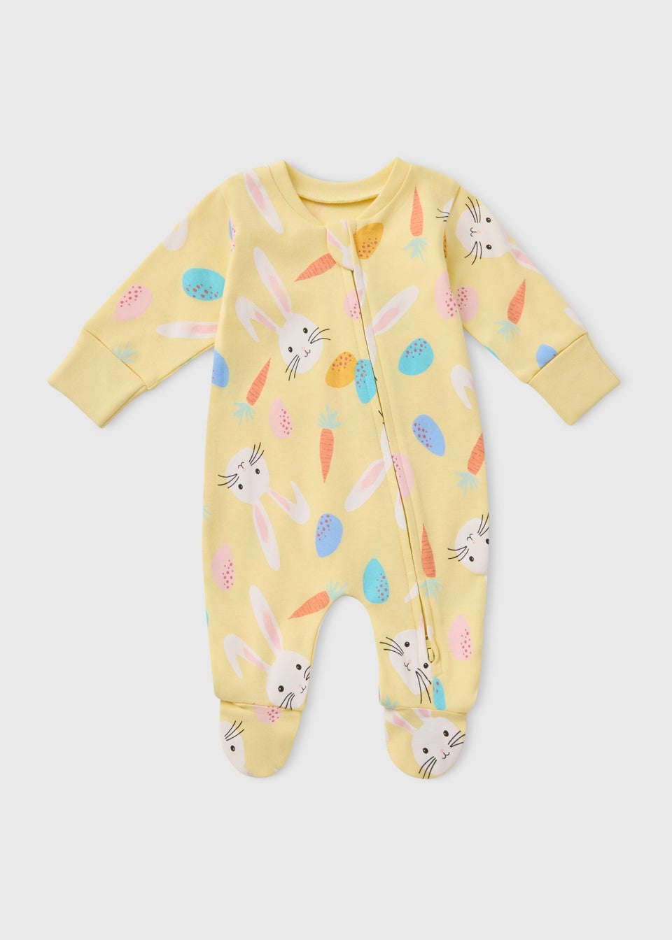 Baby Yellow Easter Print Sleepsuit (Newborn-12mths)