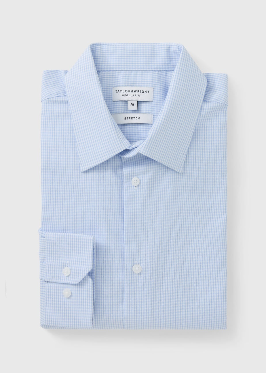 Taylor & Wright Blue Check Regular Fit Shirt