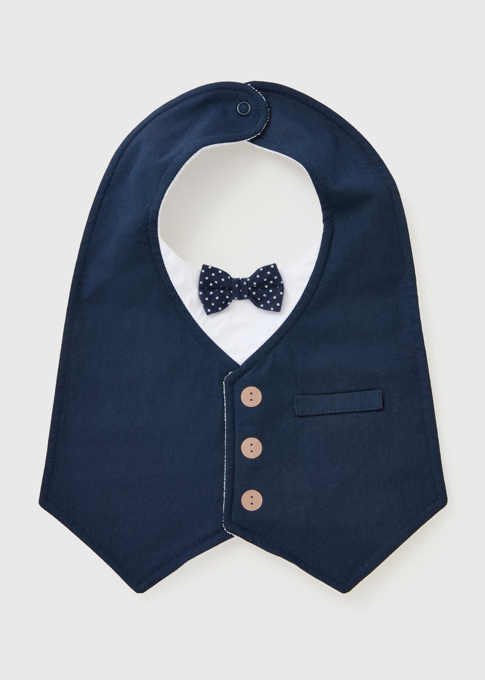 Boys Navy Occasion Bib
