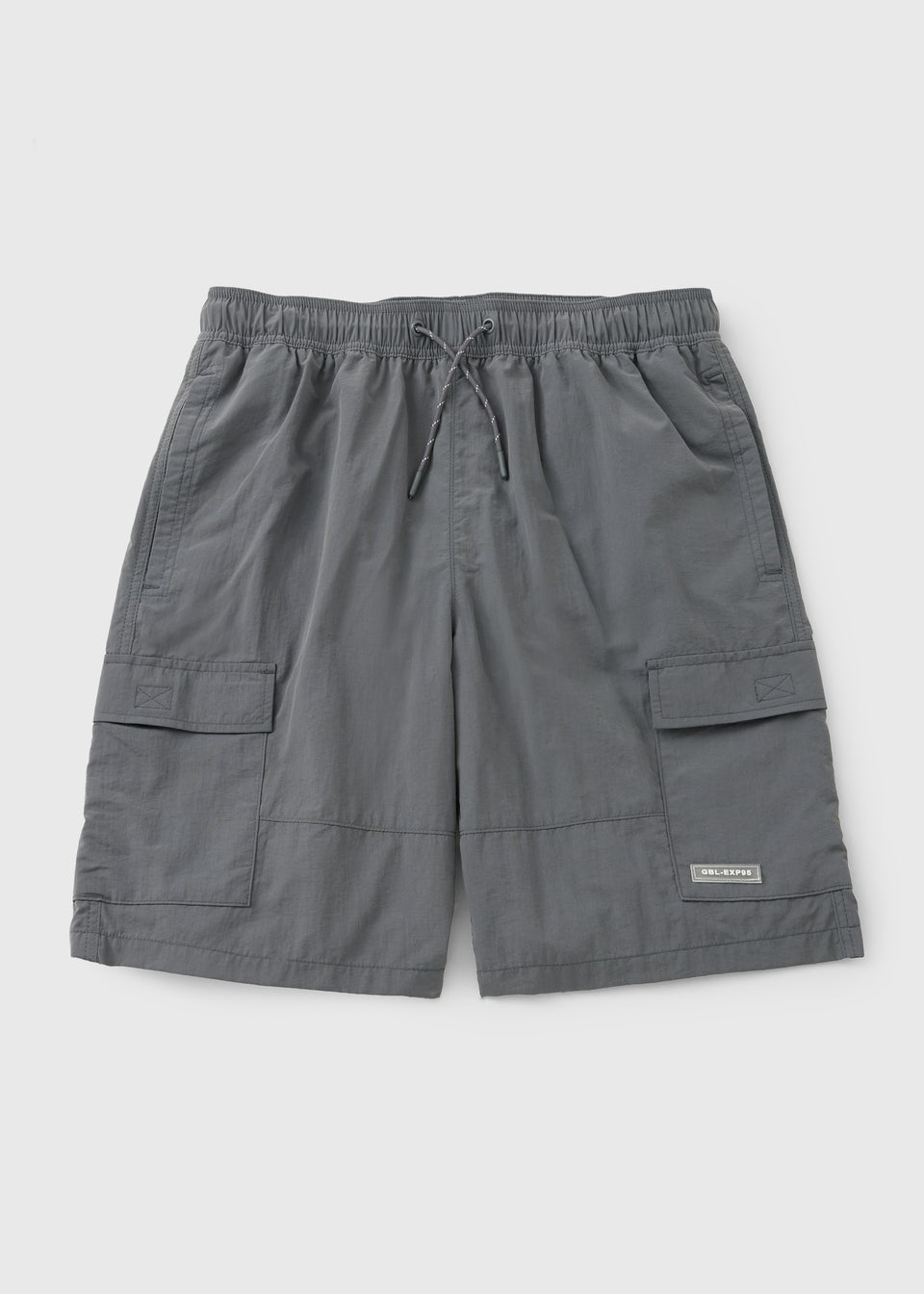 Charcoal Cargo Swim Shorts