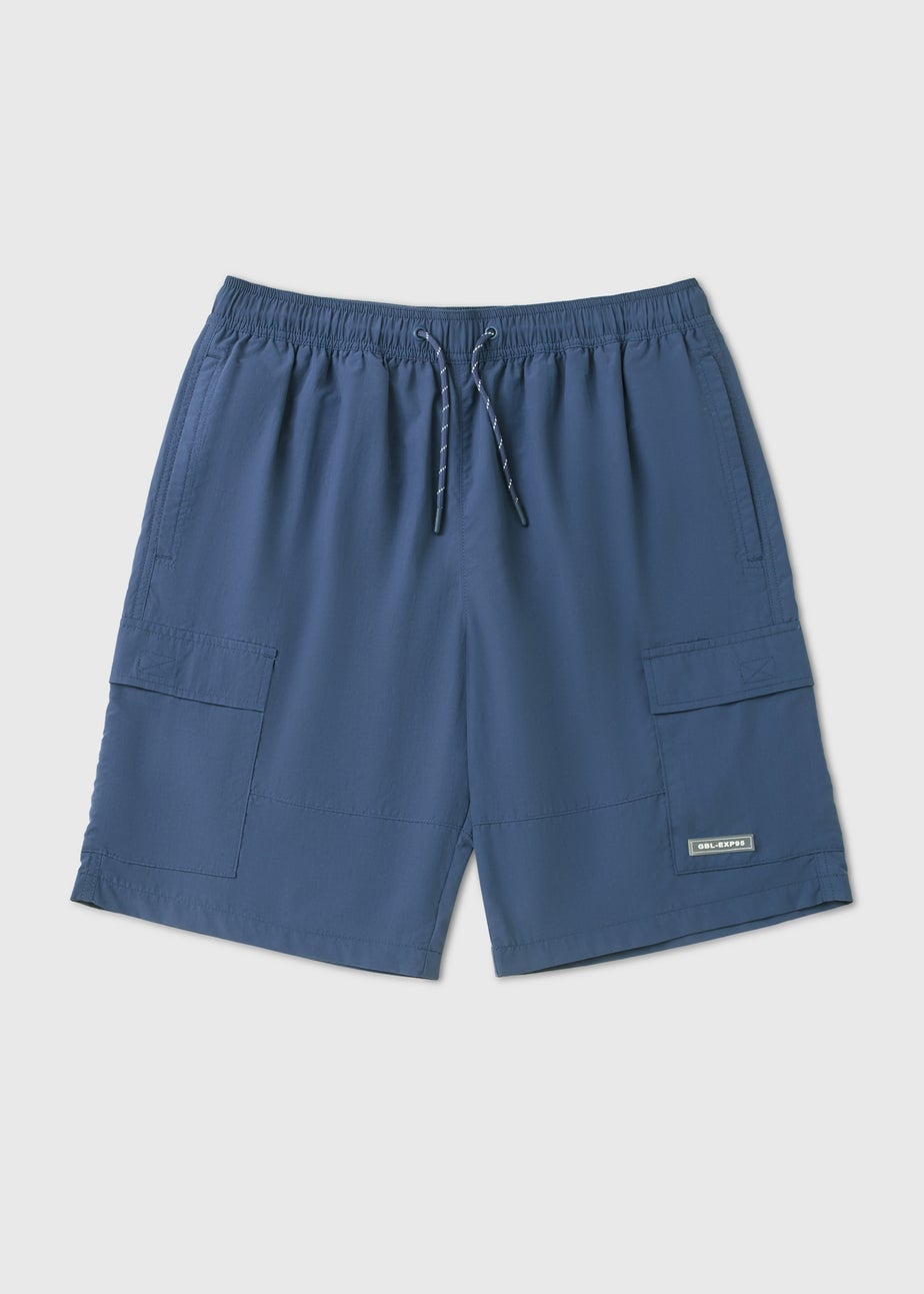Navy Cargo Swim Shorts