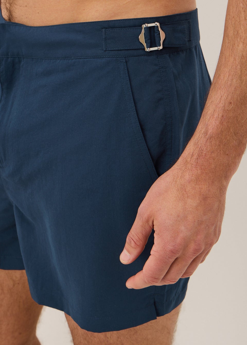 Navy Buckle Smart Swim Shorts