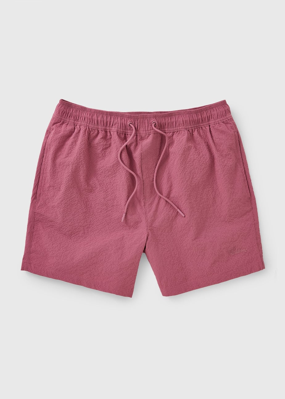 Pink Seersucker Swim Shorts