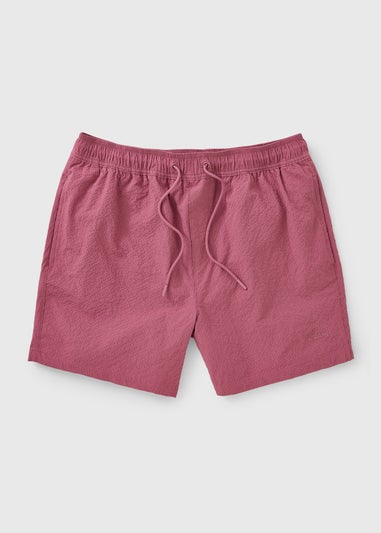 Pink Seersucker Swim Shorts