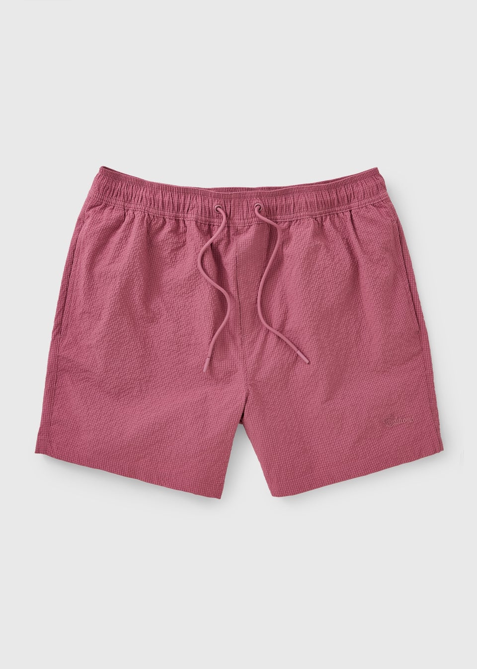 Pink Seersucker Swim Shorts