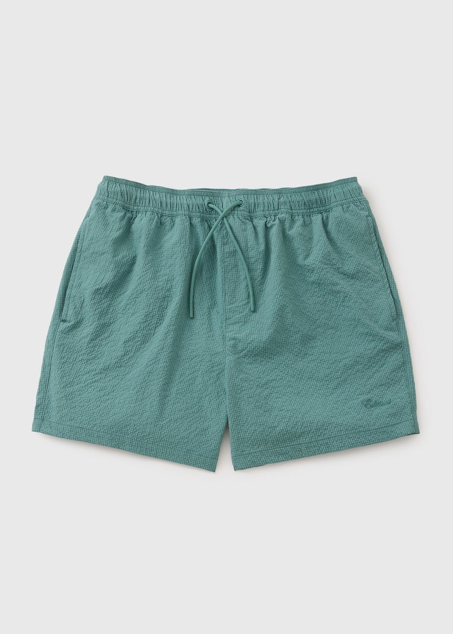 Green Seersucker Swim Shorts