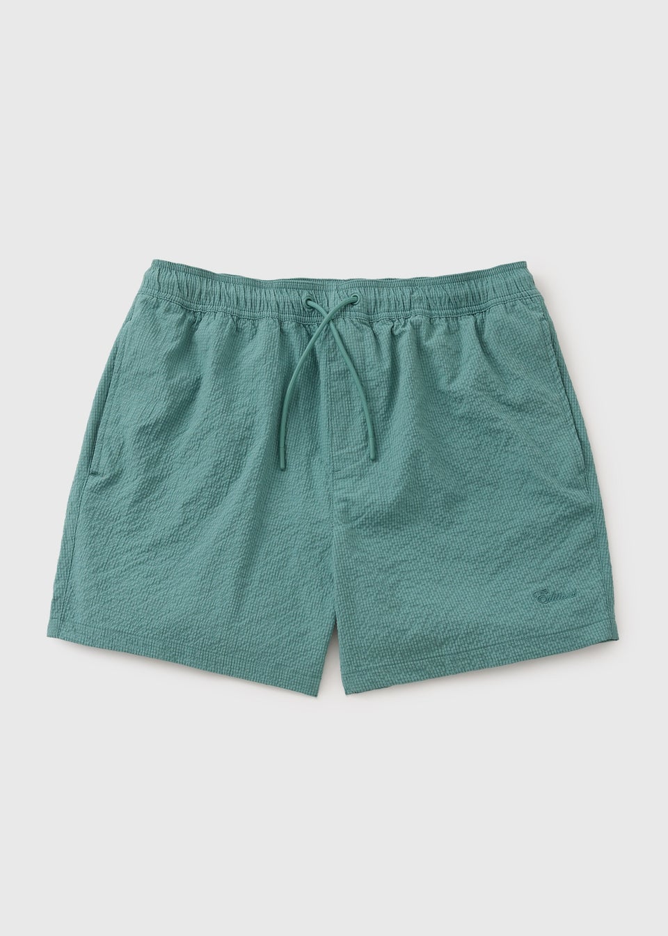 Green Seersucker Swim Shorts