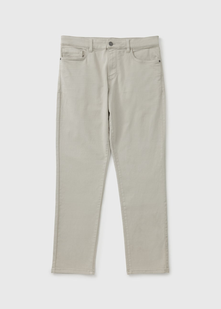 Light Grey 5 Pocket Slim Fit Trousers