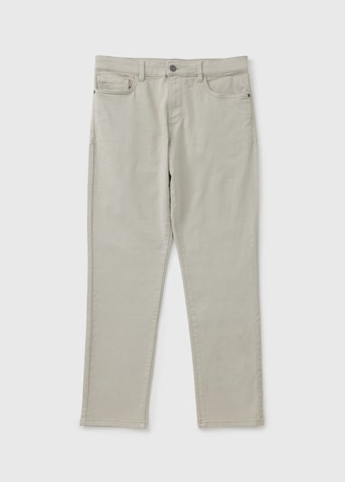Light Grey 5 Pocket Slim Fit Trousers