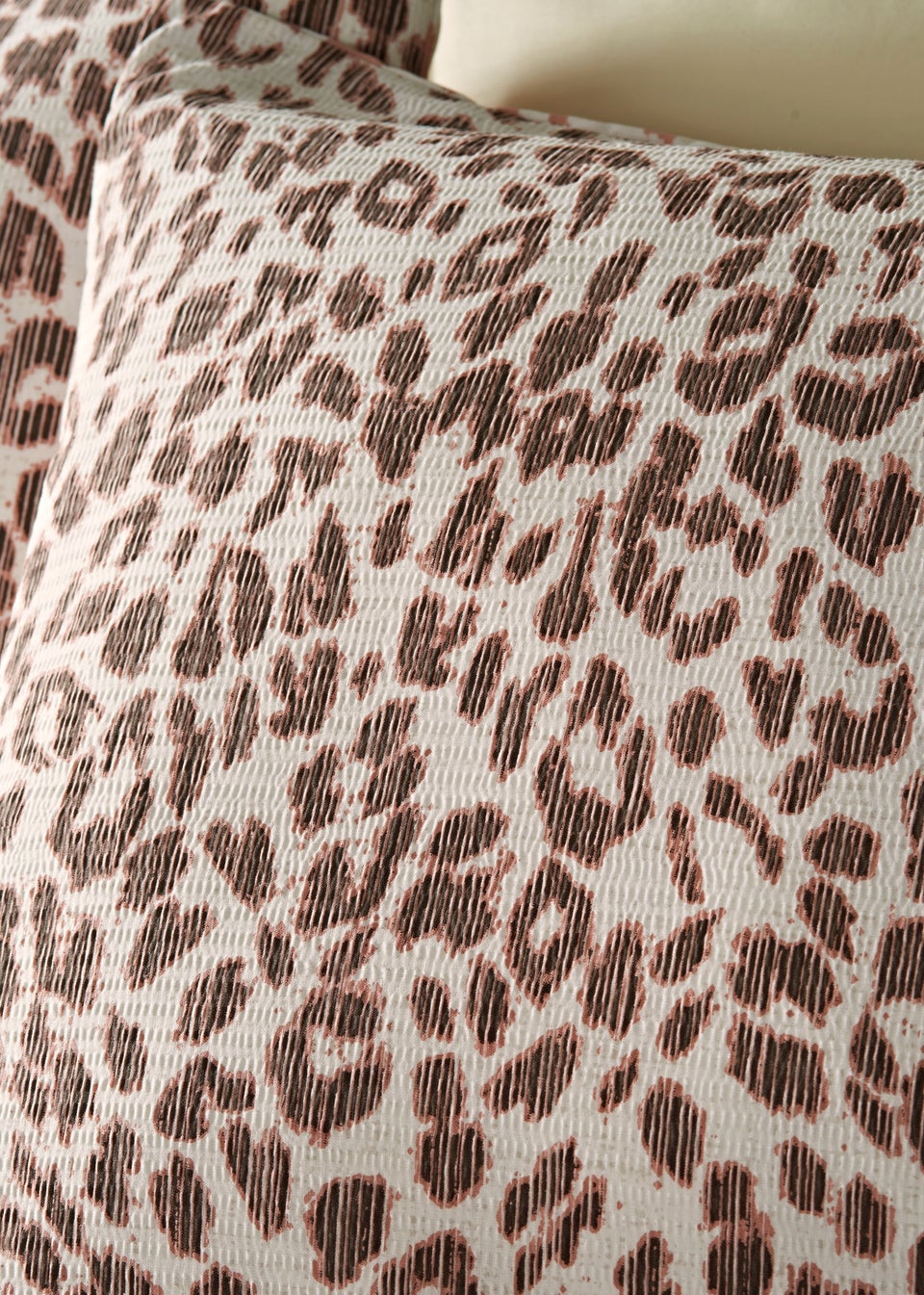 Natural Leopard Seersucker Duvet Set