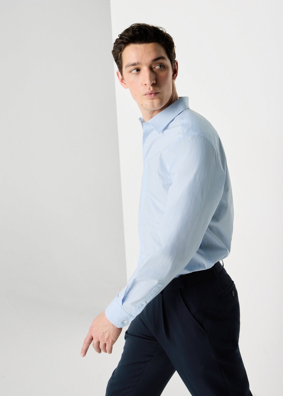 Taylor & Wright Blue Stripe Regular Fit Shirt