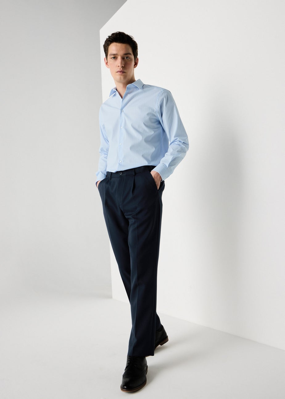 Taylor & Wright Blue Stripe Regular Fit Shirt