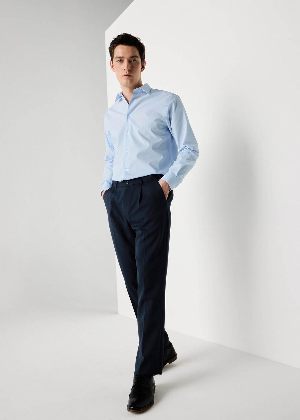 Taylor & Wright Blue Stripe Regular Fit Shirt