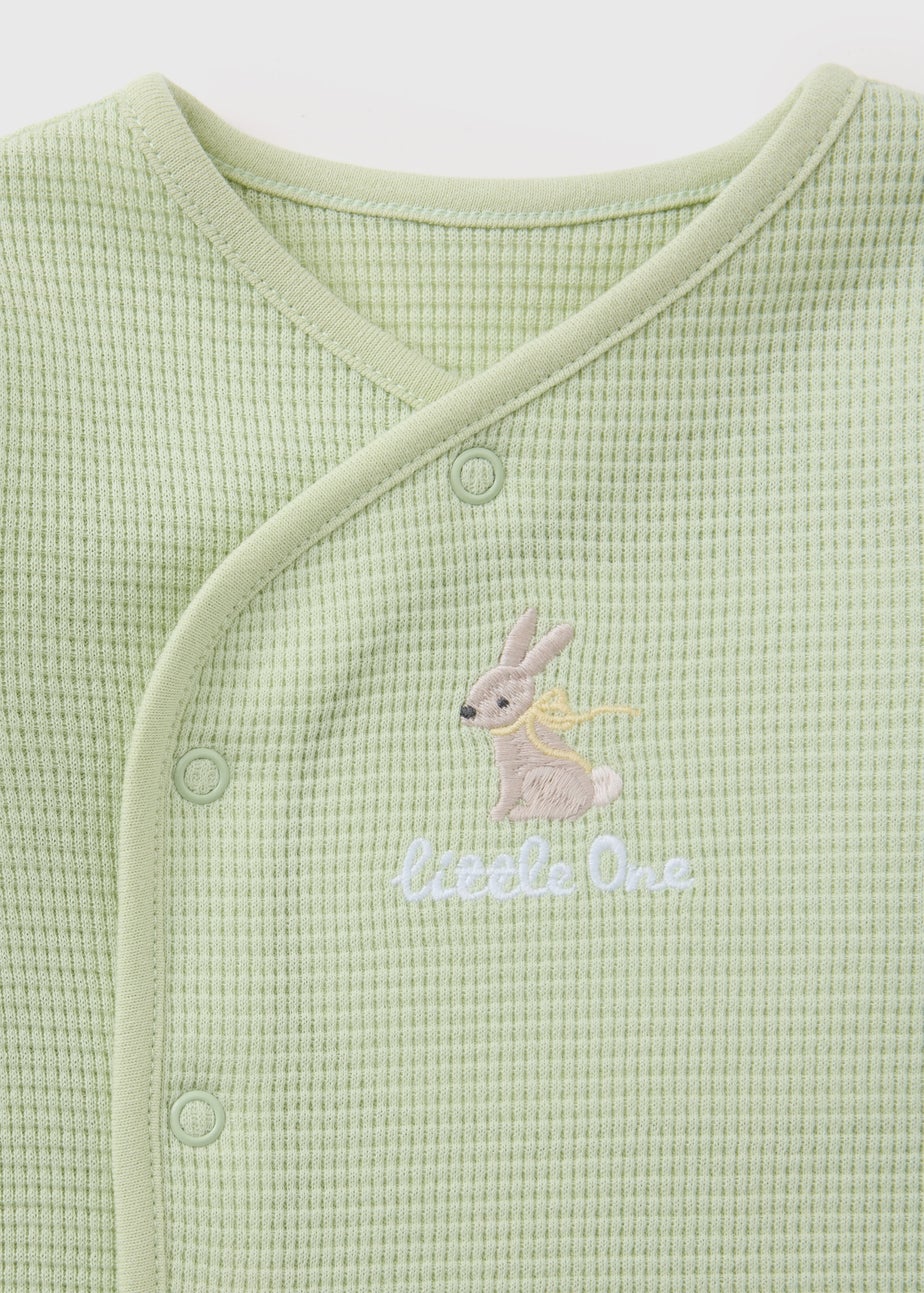 3 Piece Baby Sage Ribbed Top & Legging Set (Newbron-12mths)