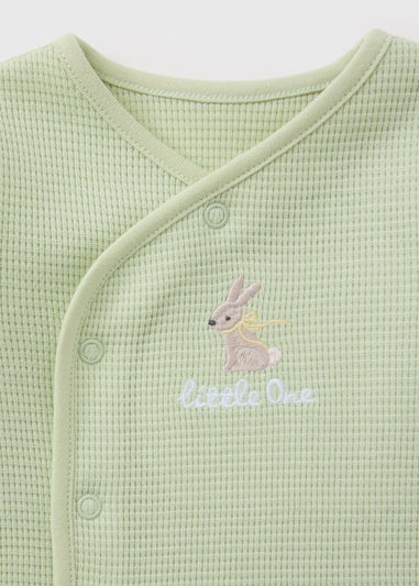 3 Piece Baby Sage Ribbed Top & Legging Set (Newbron-12mths)