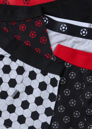 5 Pack Boys Multicolour Football Trunks (2-13yrs)