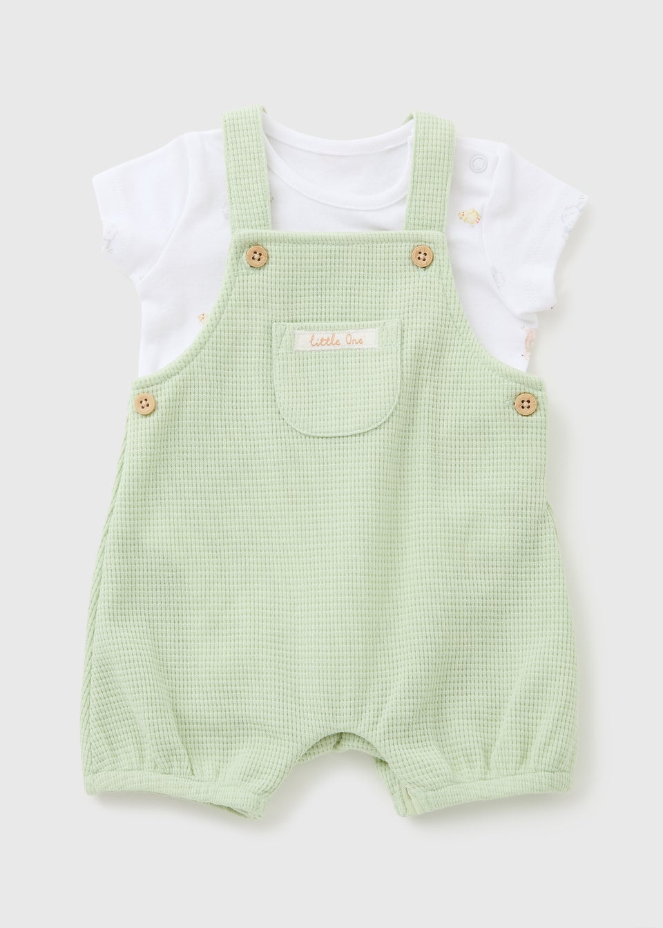 Baby Green Knitted Top & Dungaree Set (Newborn-12mths)
