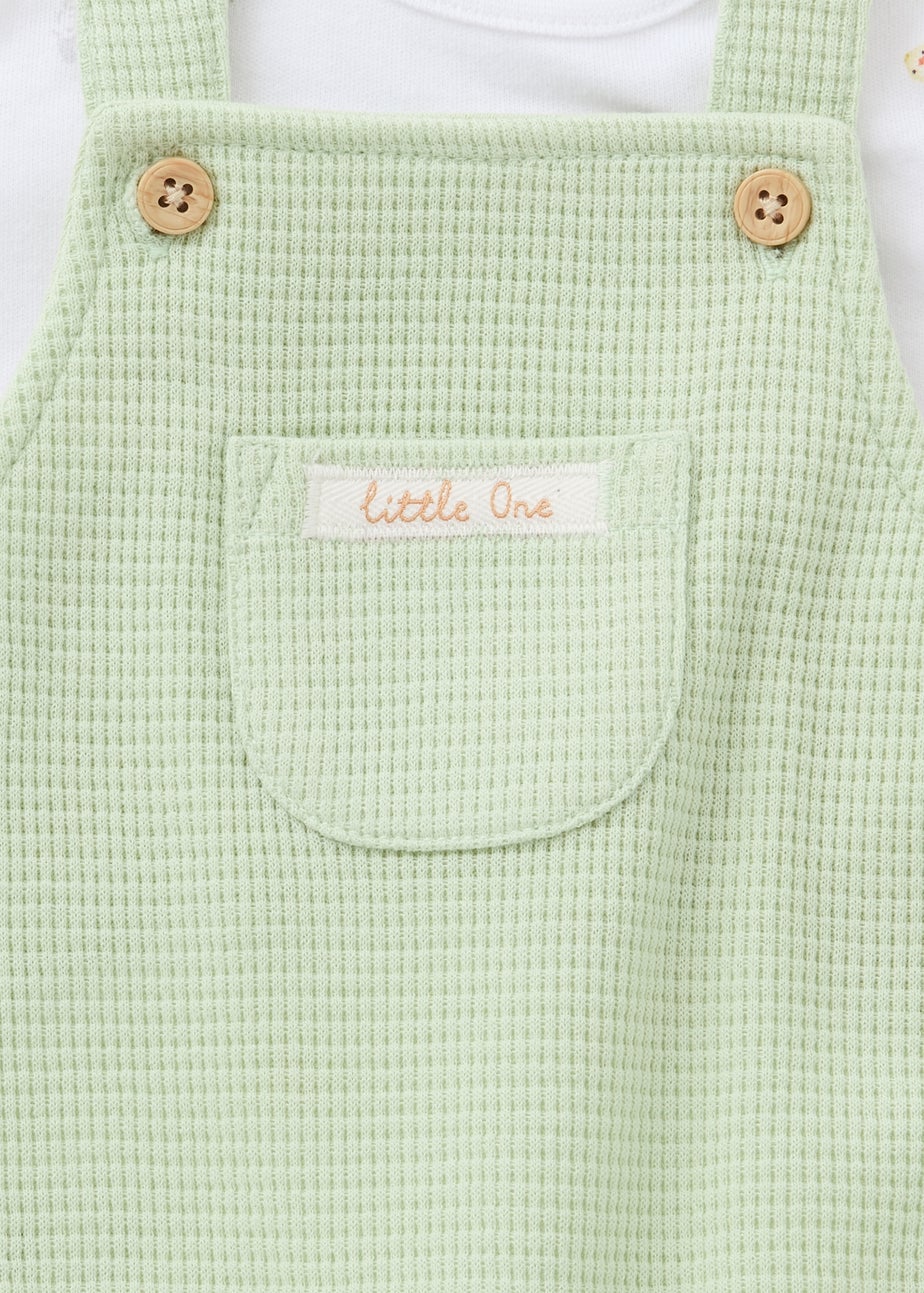 Baby Green Knitted Top & Dungaree Set (Newborn-12mths)
