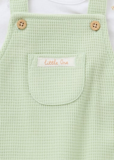 Baby Green Knitted Top & Dungaree Set (Newborn-12mths)