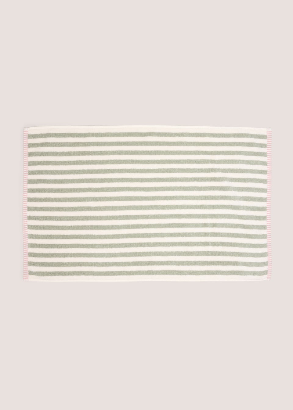 Green Stripe Jacquard Hand Towel