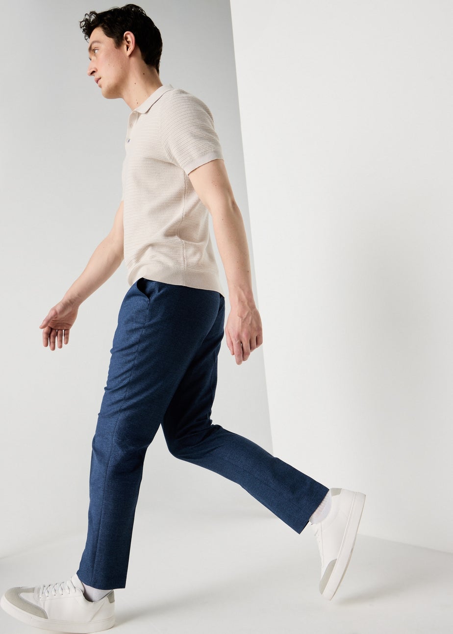 Taylor & Wright Mid Blue Active Waist Slim Fit Trousers