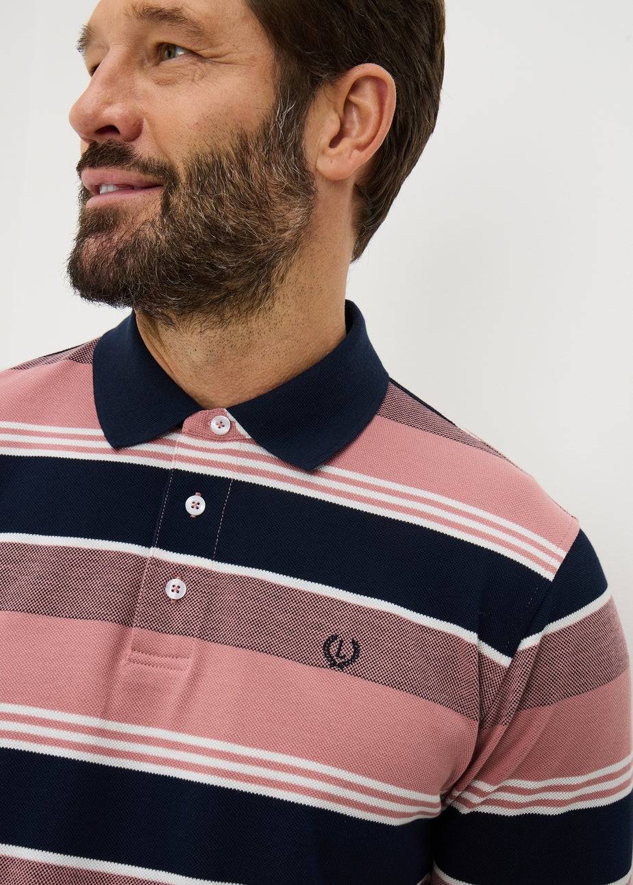 Lincoln Pink Stripe Polo Shirt