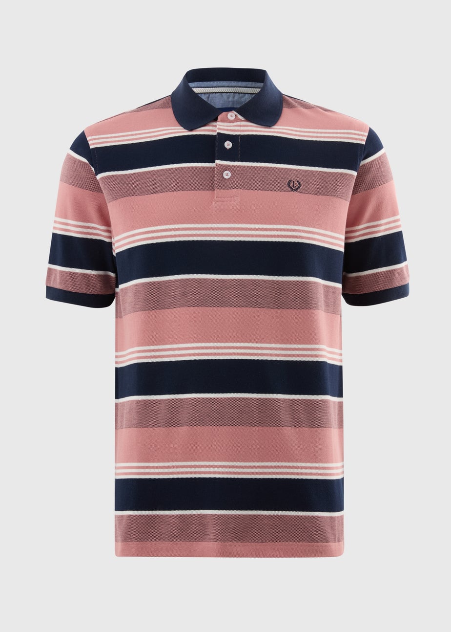 Lincoln Pink Stripe Polo Shirt