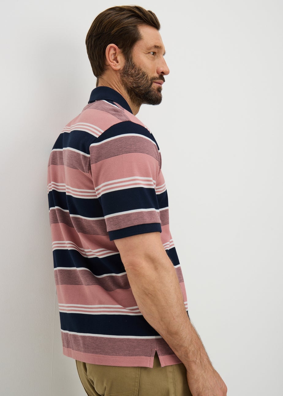 Lincoln Pink Stripe Polo Shirt