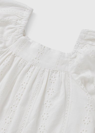 Girls White Broidery Dress (1-7yrs)