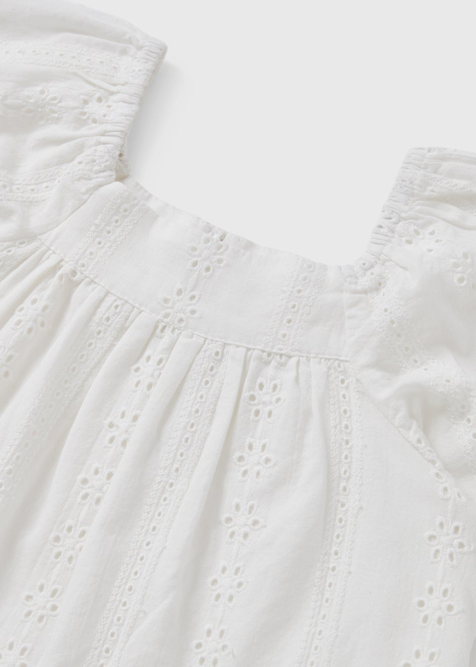 Girls White Broidery Dress (1-7yrs)