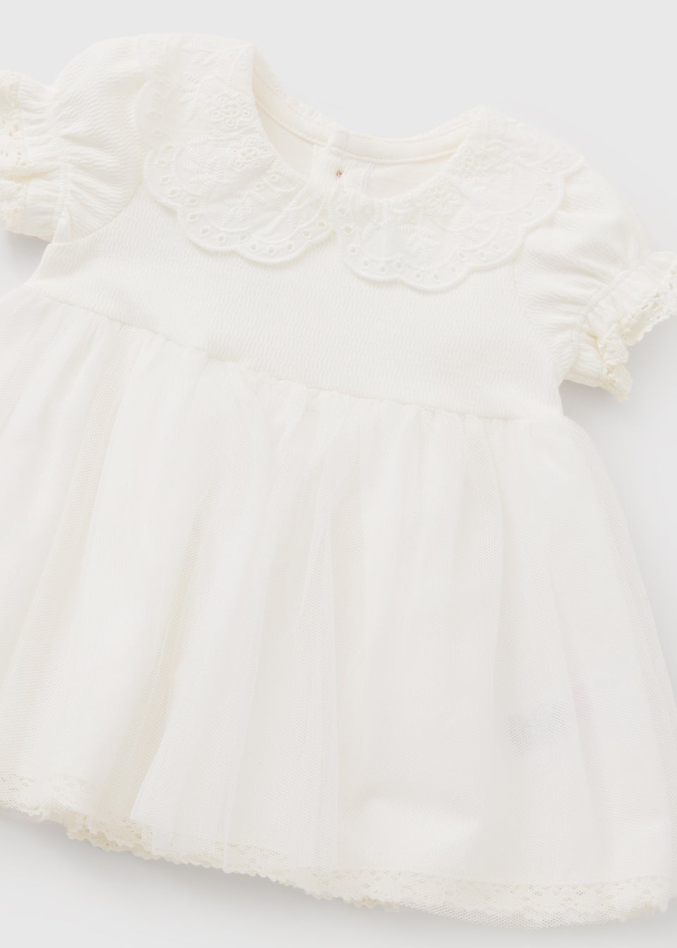 Baby White Mesh Dress (Newborn-23mths)