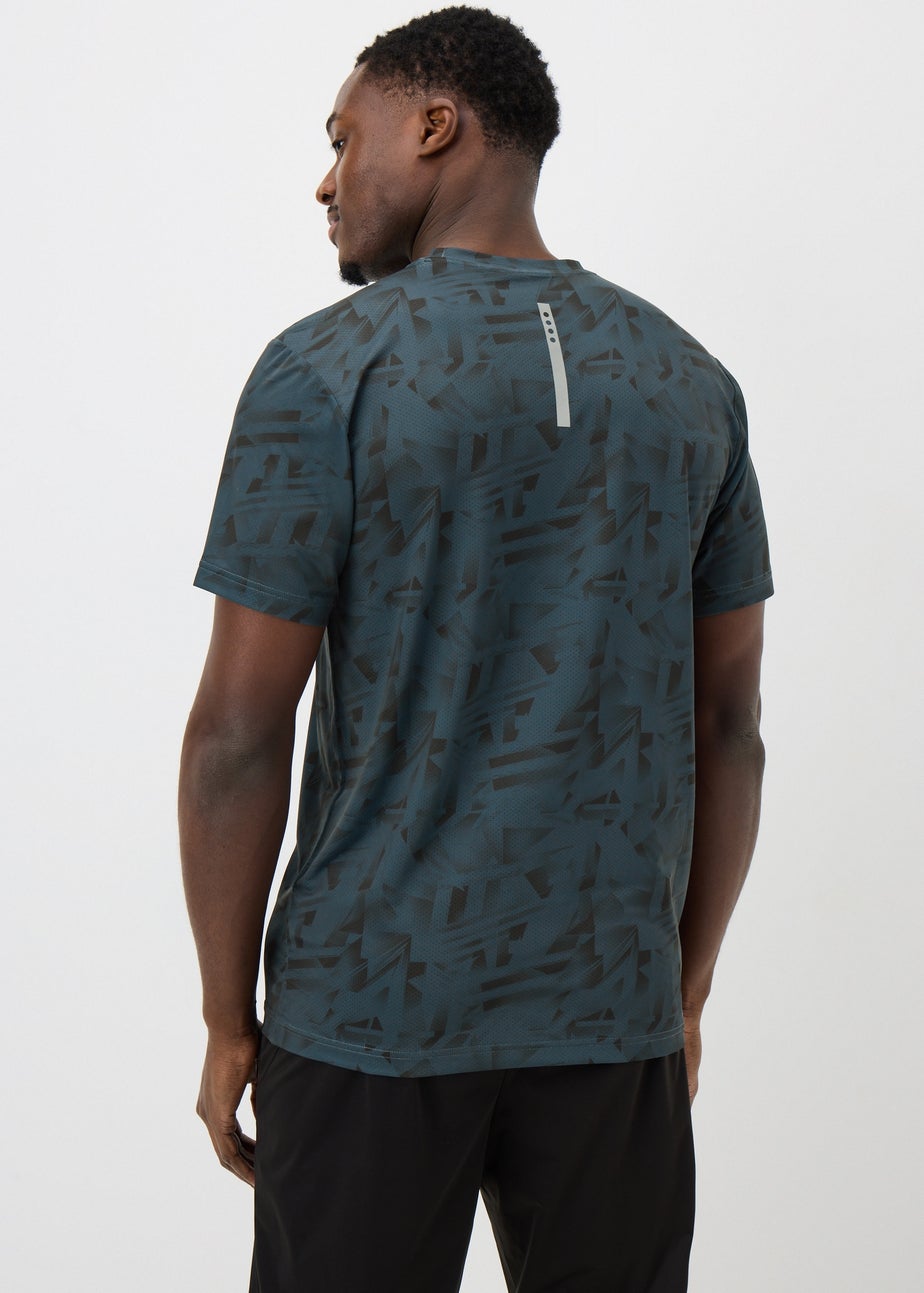 Souluxe Black Printed Sports Top