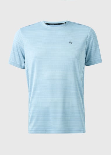 Souluxe Light Blue Space Dye Sports T-Shirt