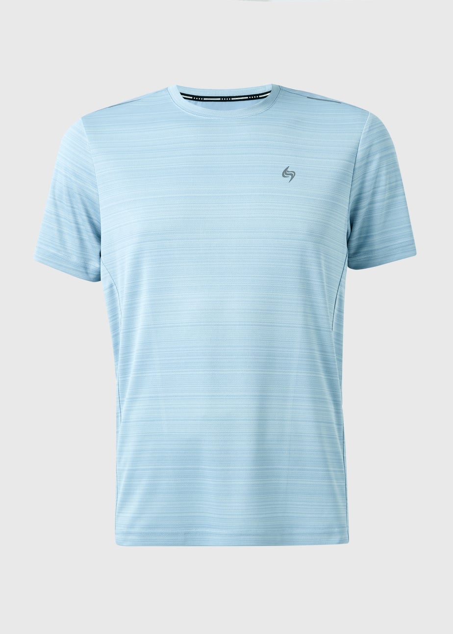 Souluxe Light Blue Space Dye Sports T-Shirt