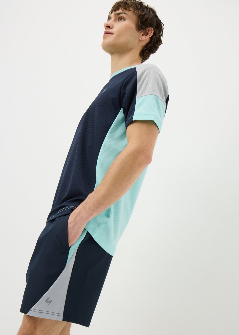 Souluxe Navy Woven Panel Co Ord Shorts