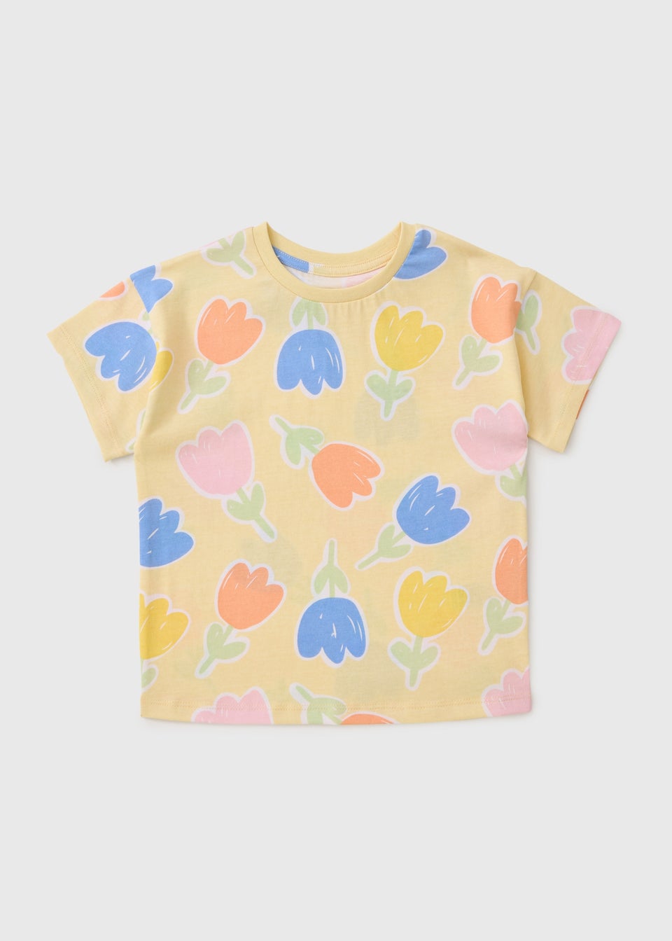 Girls Yellow Tulip T-Shirt (1-7yrs)