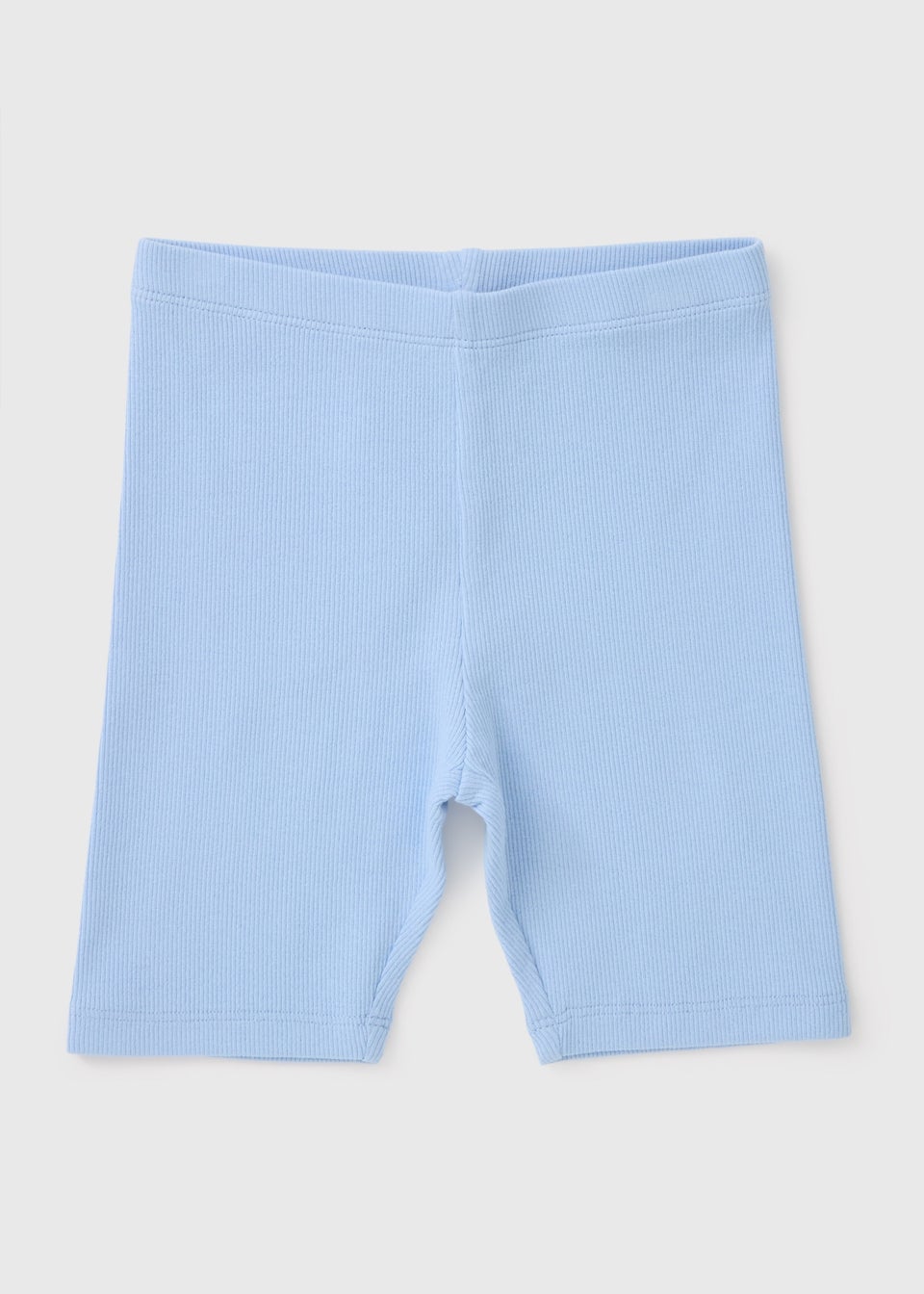Girls Blue Ribbed Cycling Shorts (1-7yrs)