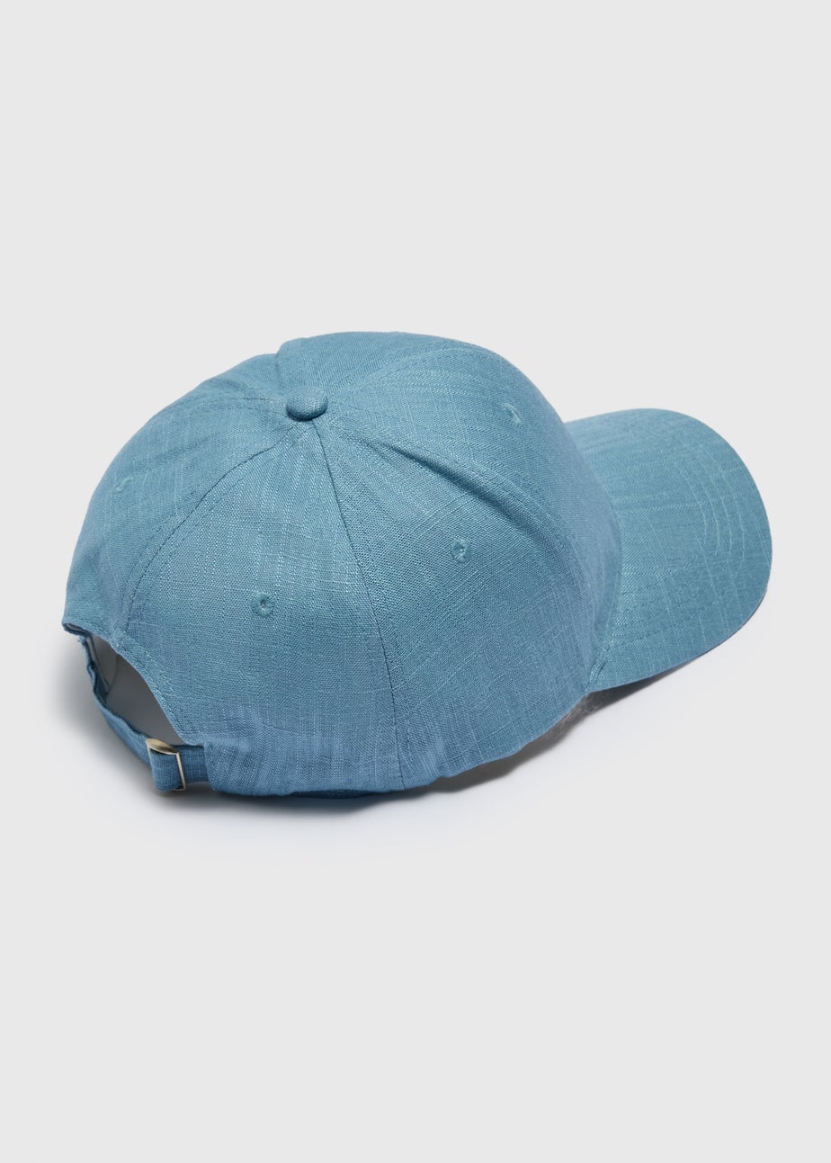 Blue Linen Cap