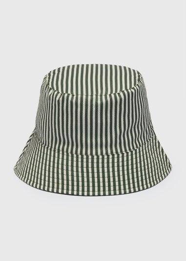Green Stripe Reversible Bucket Hat