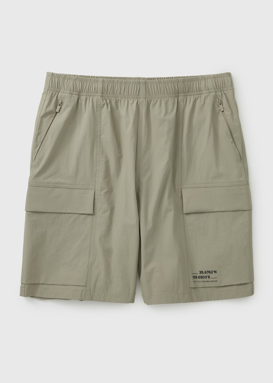 Stone Ripstop Tech Cargo Shorts
