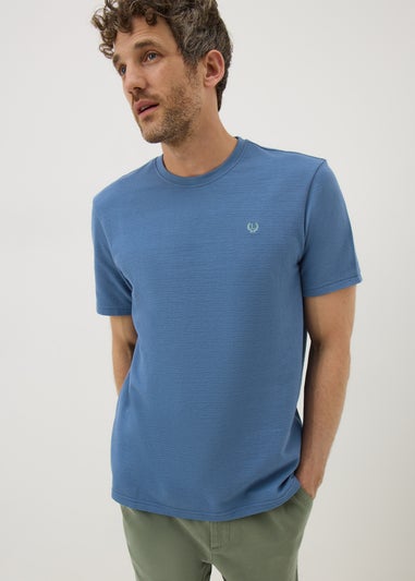 Lincoln Blue Textured T-Shirt
