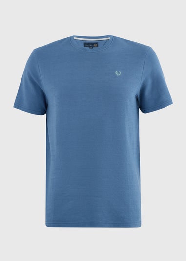 Lincoln Blue Textured T-Shirt