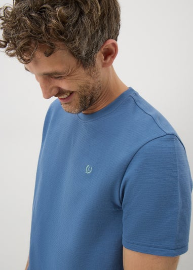 Lincoln Blue Textured T-Shirt