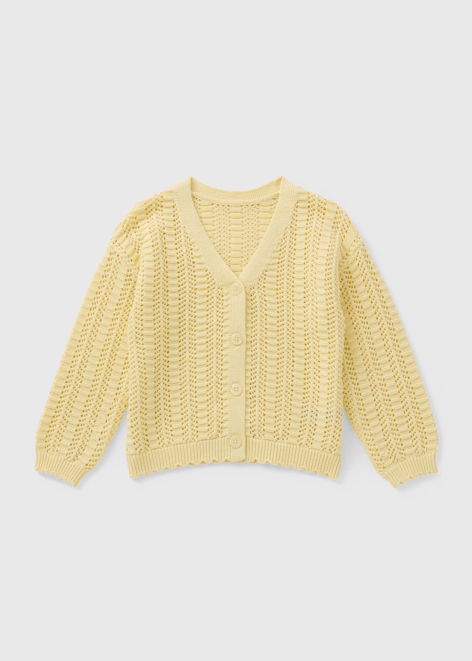 Girls Yellow Knitted Cardigan (1-7yrs)