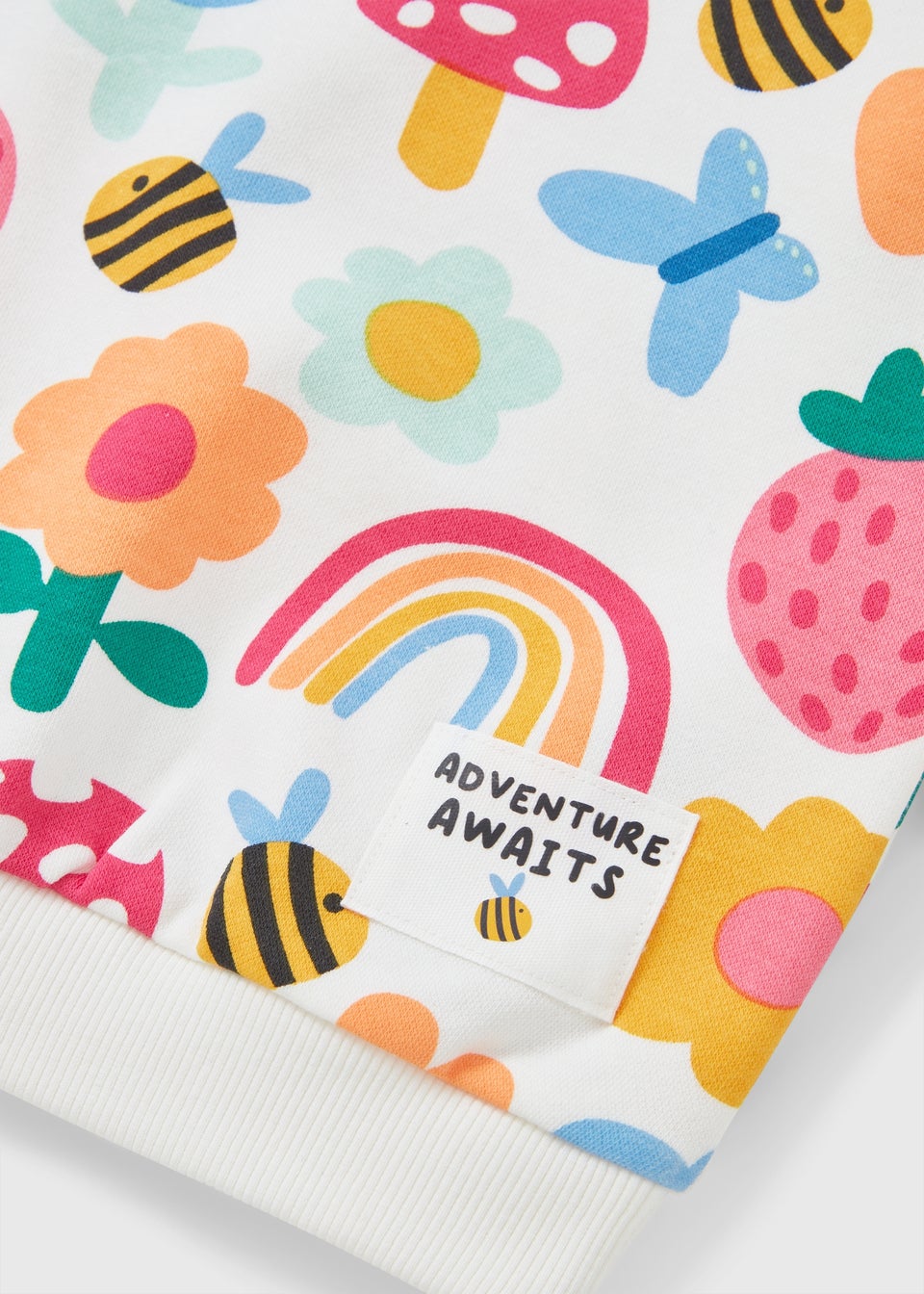 Girls Multicolour Rainbow Print Sweatshirt (1-7yrs)