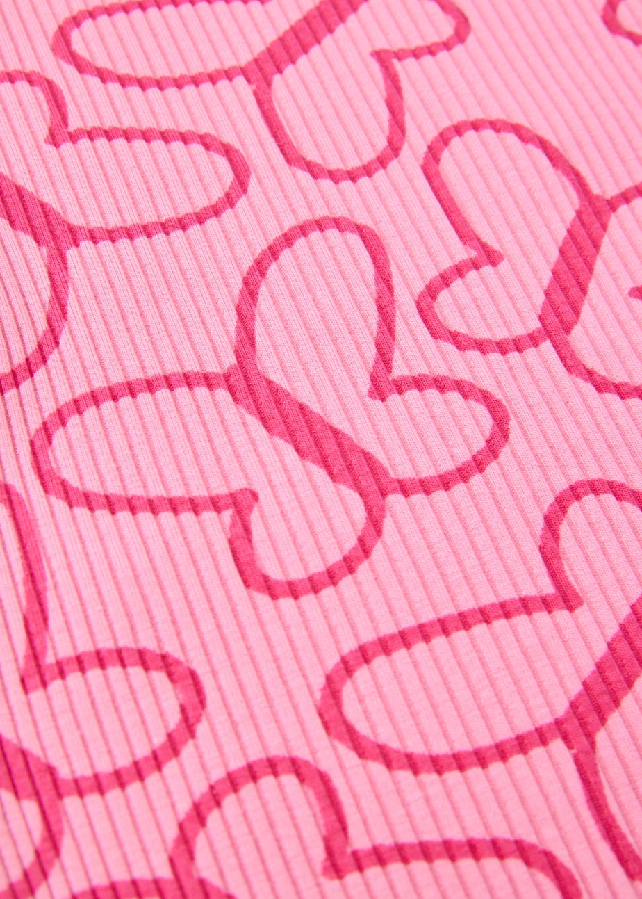 Girls Pink Butterfly Ribbed Top & Flare Set (1-7yrs)