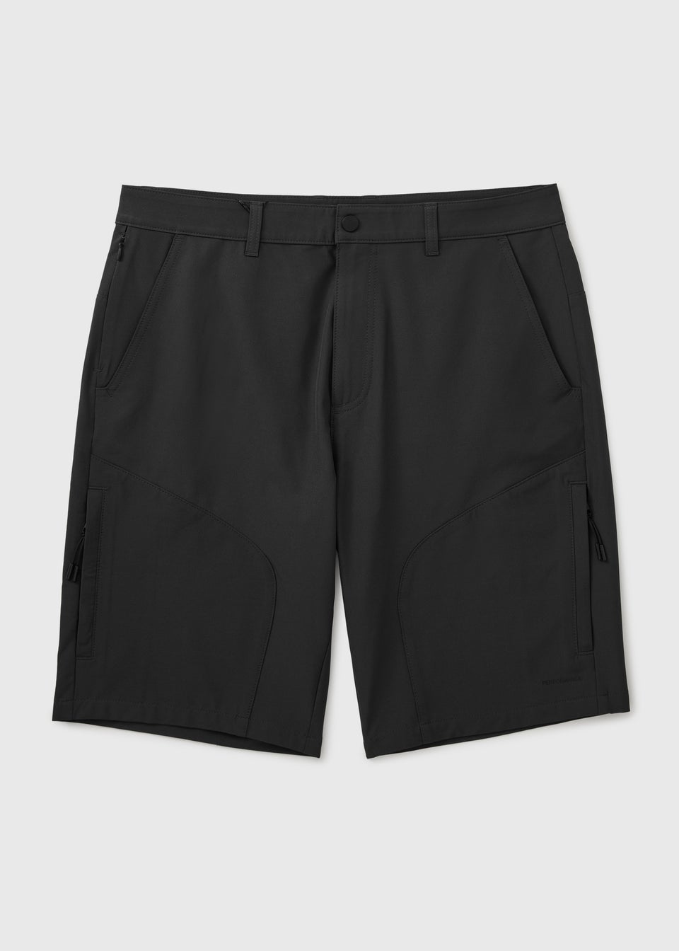 Black Drawcord  Linen Blend Shorts