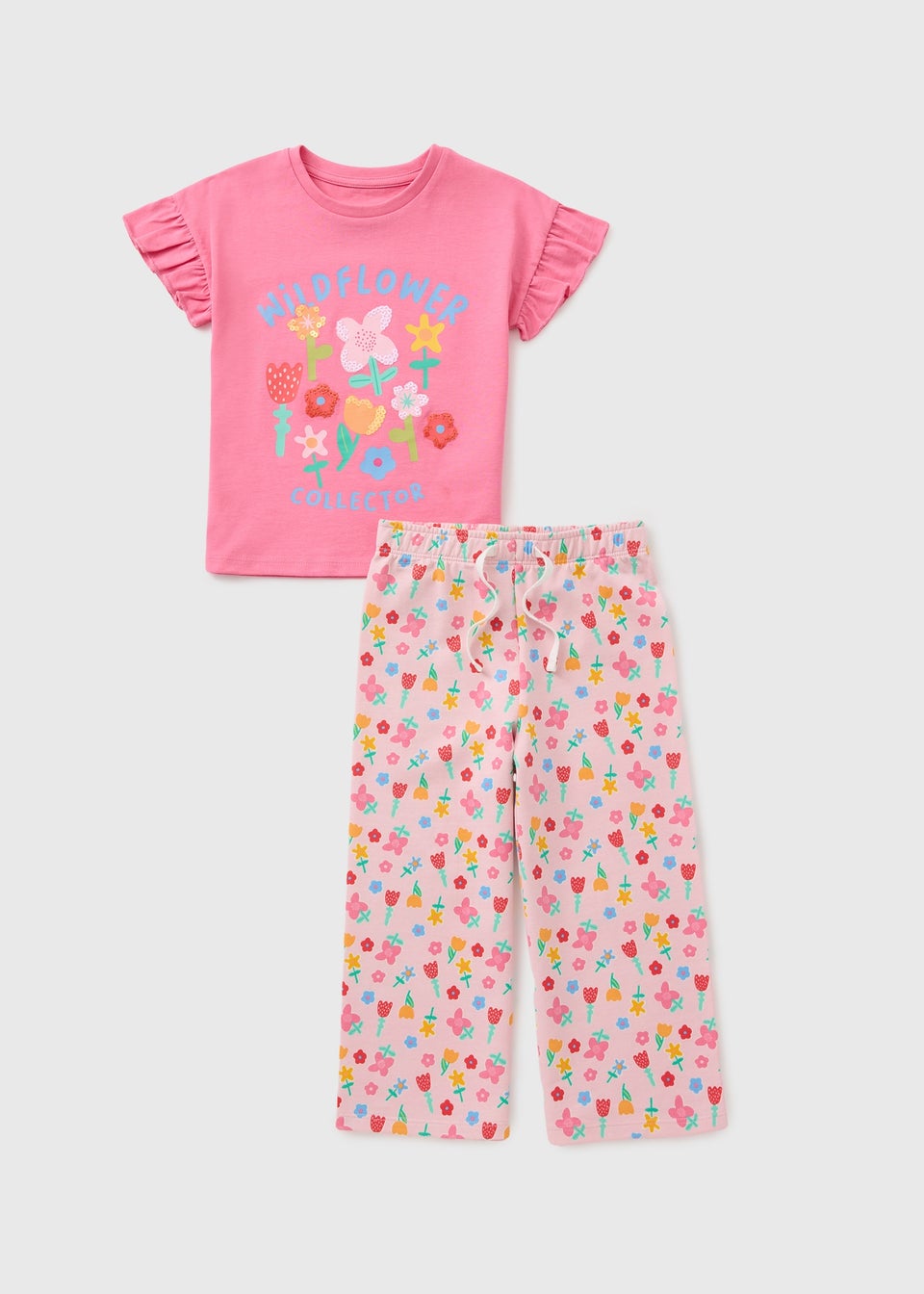 Girls Wildflower Wide Leg Set (1-7 Years)