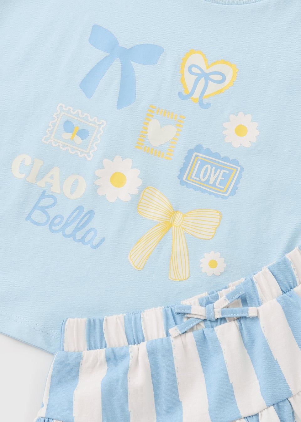Girls Blue Ciao Bella Top & Skort Set (1-7yrs)